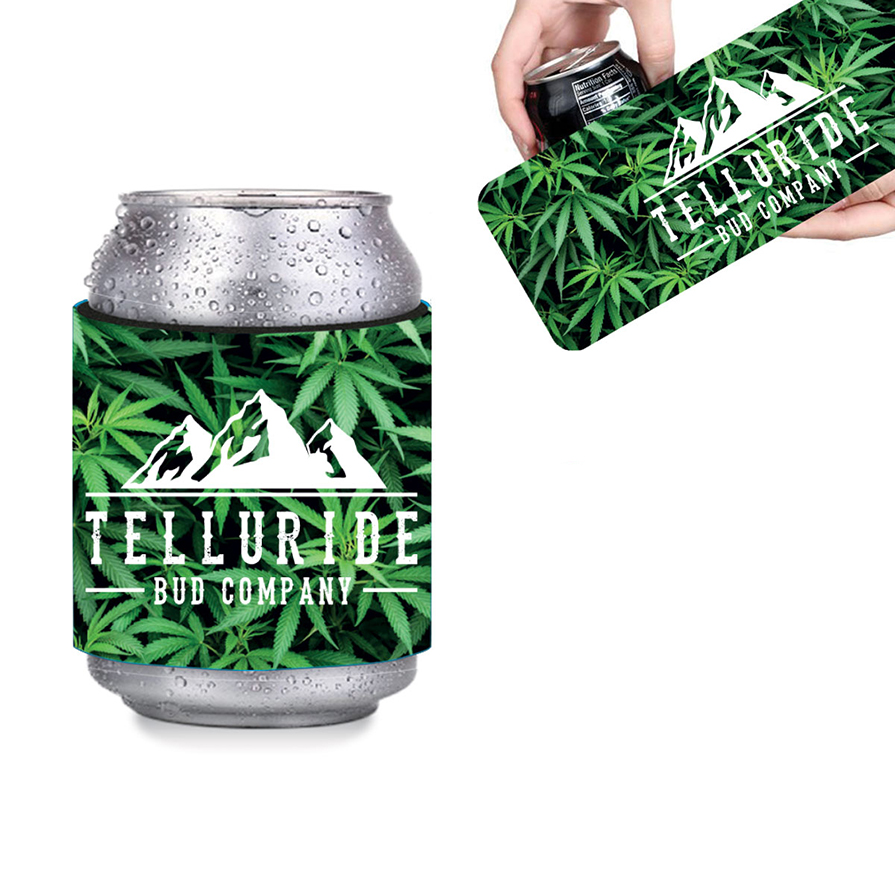 Slap n Wrap Neoprene Cannabis Beverage Insulator - Full Color